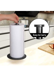 Paper Towel Holder Countertop OBODING Black Kitchen Paper Towel Holder Stand for Kitchen and Bathroom Organization and Storage Paper Towel Holders for Standard and Large Size Rolls Black