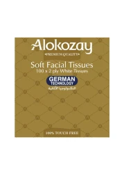 ألوكزاي مناديل وجه ناعمة بطبقتين 100 منديل