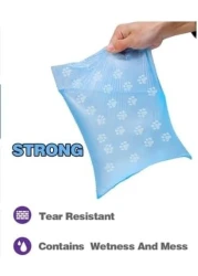 Multipurpose Pet Poop Bag Dog Waste Poop Bag Pet Accessories Pet Garbage Bag 8 Roll