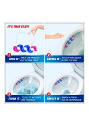 هاربيك أكتيف بلو ووتر كتلة تنظيف حافة المرحاض برائحة زهرة الربيع 35 غرام حزمة من 2