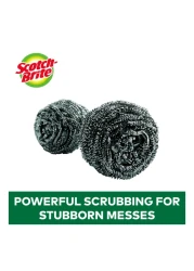 Scotch-Brite Stainless Steel Metal Spiral Scrubber Scouring Pad 6 PCS