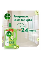 Dettol 3x Power Antibacterial Floor Cleaner Green Apple 3L