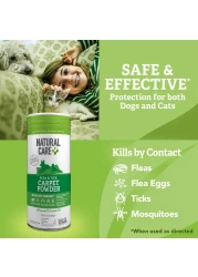 Natural Care Flea and Tick Carpet Powder Flea Treatment for Rugs Carpet or Pet Bedding 81 Ounce Canister