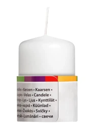 Bolsius Unscented Pillar Candles, Pack Of 4