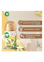 إيرويك فريشماتيك معطر جو بخاخ تلقائي برائحة حبوب الفانيليا البيضاء مع إعادة تعبئة - أبيض، 250 ملل