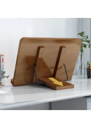 Multipurpose Foldable Reading Table Stand For Books And Also Can Use As Laptop Stand With Adjustable Strong Bamboo Material
