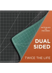 ALVIN GBM SelfHealing Cutting Mat 85 x 12 inch DoubleSided GreenBlack 5Layer Gridded Surface for Arts Crafts and Sewing Model GBM0812