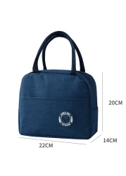 Insulated Lunch Bags for Women and Men, Leak-Proof Water-Resistant bag container for Adults, kids, Light-weight Portable lunch box for Office work, Outdoor, Picnic, School etc.(Blue)