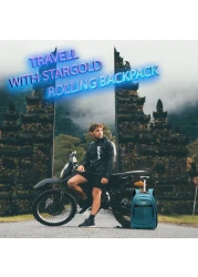 STARGOLD Unisex Water Resistant Rolling Trolley Backpack With Adjustable Strap For School College Office Business And Travel 18 Inches