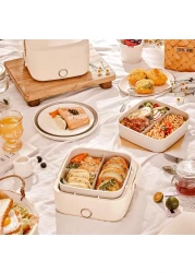 Bear Portable Electric Lunch Box 1L Multifunctional Quick Food Warmer Hot Pot 200W For Men And Women 3 Pin Plug(CN Version)