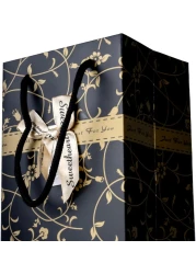 Cuisine Art Wine Bag, 1 pc Wine Gift Paper Bag Single Bottle Wine Gift Bag Red Wine Tote Bag, 5Pcs 4.7 x 3.9 x 14.2&rsquo;&rsquo; Wine Gift Bag Kraft Paper Wine Bag with Handles Gold-Black