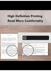 Radiotronics Bluetooth Thermal Printer Type C Portable Wireless Thermal Mobile Printer for Home Office Business School