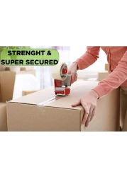 Duchic, Clear Packing Tape 2 inches x 50 yards Strong Heavy Duty Packaging Tape for Sealing Parcel Boxes, Moving Boxes Houses, Large Postal Bags, Office Supplies [6 Rolls]