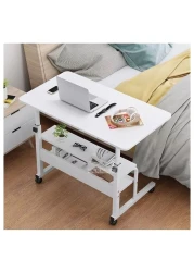 Hospital Table Over Bed with Storage Height Width Adjustable Laptop Cart Mobile Computer Desk Sofa Table Stand Tray for Home Dormitory Office