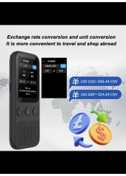 Language Translator Device, 138 Languages Two Way Real Time Online Translation, 2.0 Inch Touchscreen AI Voice Translator