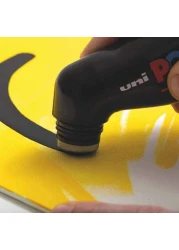 POSCA - Uni Mitsubishi Pencil - MOP'R Marker - Round Tip XXL 3-19 mm - Ergonomic Shape, Semi-Rigid Body - Water-Based Paint Marker - All Holder - Light Blue