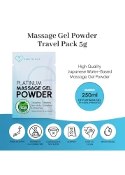 Premium Nuru Massage Gel Powder 5g Travel Sachet Makes 500ml 169 fl oz Made in Japan Paraben Glycerine Free