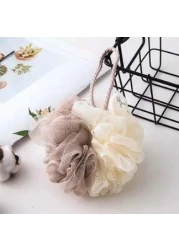 2 Packed Soft Bath Sponge With Shower Mesh Foaming Loofah Exfoliating Scrubber For Body And Face With Premium Multicolour Look