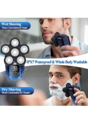 5-in-1 Electric Head Shaver for Bald Men – Cordless Men’s Electric Razor, Bald Head Shaver, and Grooming Kit for Sensitive Skin, Wet/Dry Use