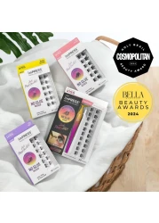 KISS imPRESS Falsies False Eyelashes Lash Clusters Natural 12 mm Includes 20 Clusters 1 applicator Contact Lens Friendly Easy to Apply Reusable Strip Lashes