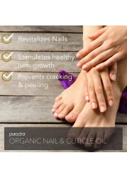 PURA DOROrganic Nail Cuticle Oil 4oz Enriched with Biotin Vitamin E Natural Ingredients Nourishing Treatment for Nail Growth Healthy Beds