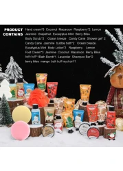 2024 Limited Edition Advent Calendar Christmas Gifts Bath Sets for Women 24pcs Spa Gift Set HandFoot Cream Body Scrub Bubble Bath Shampoo Candles Keychain Body Lotion Shower Gel Bath Bomb
