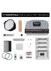 Pinch Provisions Moonstone Glitter Minimergency Kit Includes 17 TravelSized Cosmetic Essentials Convenient for Purses Emergency Beauty Accessories Gifts for Holidays Birthdays