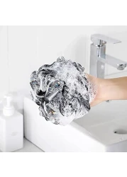 BTYMS 4 Pieces Shower Loofahs Bath Sponges 60g Bath Scrunchies Mesh Pouf Exfoliating Loofa for Body Washing