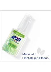 Purell Advanced Hand Sanitizer Naturals with Plant Based Alcohol Citrus scent 2 Fl Oz Travel Size Pump Bottle Pack of 6 962304EC