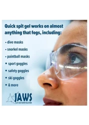 Jaws Premium AntiFog Gel Solution for Eye Glasses Mirrors Plastic Windows Quick and LongLasting Glass Anti Fog Gel Solution 1 oz Pack of 1