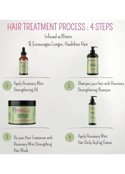 Mielle Organics Rosemary Mint Strengthening Growth Collection Rosemary Hair Oil, Shampoo, Hair Mask, Styling Cream And Scrubber For Hair Growth,Protection And Treatment 994ml