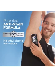 NIVEA MEN Black &amp; White Invisible Antiperspirant Deodorant Stick, Original, 72H Active Protection, 50ml