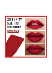 مايبيلين نيويورك سوبر ستاي سبايسد إيديشن أحمر شفاه سائل بلون غير لامع يدوم طويلا - 340 إكسيلريتور 5 ملل