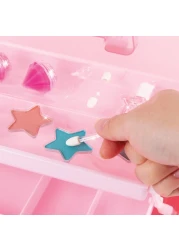 3C4G Pink and Gold Hard Case Makeup Storage Set Kids Makeup Kit for Girls and Teens Includes Storage Case 5 Eyeshadows 1 Blush 2 Lip Glosses 1 Nail Polish Ages 8 by Make It Real