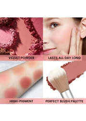 KYDA6 Colors Face Blush Palette Matte Shimmer Blush Palette Smooth Blendable Powder Blush Contour Highlighter Blush Multiuse Makeup PaletteSet A
