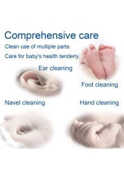 Baby Cotton Swabs Paper Sticks Cotton Buds for Baby Ear Nose Clean200PcsSpiral and Pointed