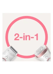 Braun Silk-&Eacute;pil 9 Epilator With 4 Extra Shaver Heads 9720 White