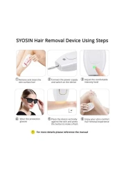 مكنسة إزالة الرؤوس السوداء - نظام إزالة الشعر الدائم IPL، 300000 ومضة لنزع الشعر لكامل الجسم من رأس الليزر، جهاز تجميل لإزالة الشعر بدون ألم للوجه والبيكيني وتحت الإبطين