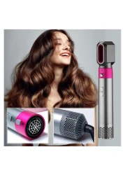 5 in 1 Multifunctional Hair Dryer Styling Tool, The Negative Ion Automatic Suction Hair Curler Rollers Detachable , Negative Ion Hair Curlers Rollers, Comb Brush, Hot Air Wrap Comb Brush 5 head