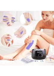 Brazilian Waxing Kit KeShi Wax Warmer for Painless Hair Removal with 5 Bags Hard Wax Beans for Full Body Legs Face Eyebrows Bikini Wax for Women Men