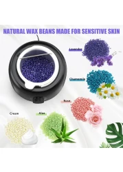 Waxing Kit Wax Warmer for Hair Removal Hard Wax Beans for Full Body Legs Face Eyebrows Bikini Brazilian Waxing for Women Men