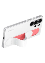 سامسونغ غالاكسي S25 ألترا غلاف بمسند ومقبض - أبيض