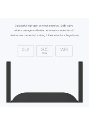 Global Version Xiaomi Mijia WiFi Repeater Pro 300M Mi Amplifier Network Expander Router Power Extender 2 Antenna for Router Wi-Fi Plug And Play