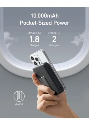 Anker Power Bank, 633 Magnetic Battery (MagGo), 10000mAh Foldable Magnetic Wireless Portable Charger, 20W USB-C Power Delivery for iPhone 13/13 Pro / 13 Pro Max / 12/12 Pro and 12 Pro Max (Black)