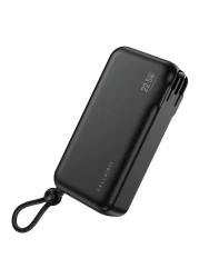 سيليريس تريك بطارية شحن مع كابل شحن مدمج ومحول 10000 مللي أمبير في الساعة - أسود