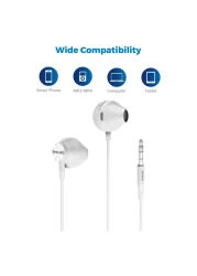 Philips 1000 Series Wired In-Ear Headphones TAUE101BK White