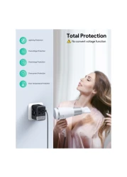 أوكي ترافيل ميت محول غان العالمي مع منافذ USB و PD - أسود 35 واط 2 أمبير