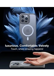 Torras Guardian Magnetic Series Designed for iPhone 15 Pro Max Case, [Military Grade Drop Tested] [Compatible with MagSafe] Slim Case for iPhone 15 Pro Max Phone Case, Natural Titanium