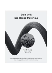 أنكر بايو-بيسد كابل USB-C إلى USB-C لمزامنة البيانات والشحن - أسود 3 قدم