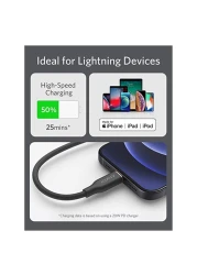 Anker USB-C to Lighting Cable Braided 3ft White